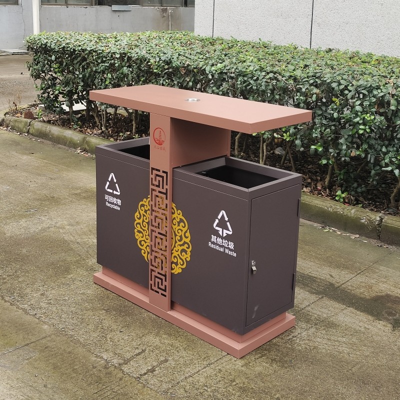 仿古风垃圾桶